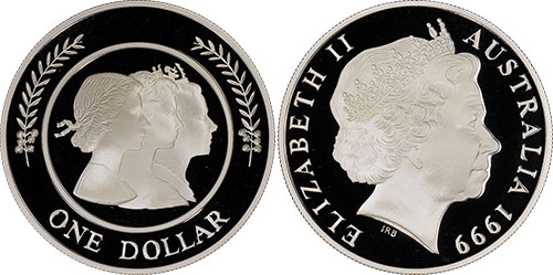 1 dollar 1999 Elizabeth Busts Silver Proof