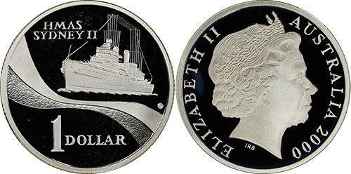 1 dollar 2000 HMAS Sydney II Proof Silver Australia