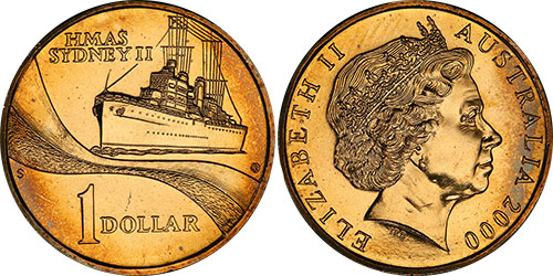 1 dollar 2000 HMAS Sydney II Sydney S Australia