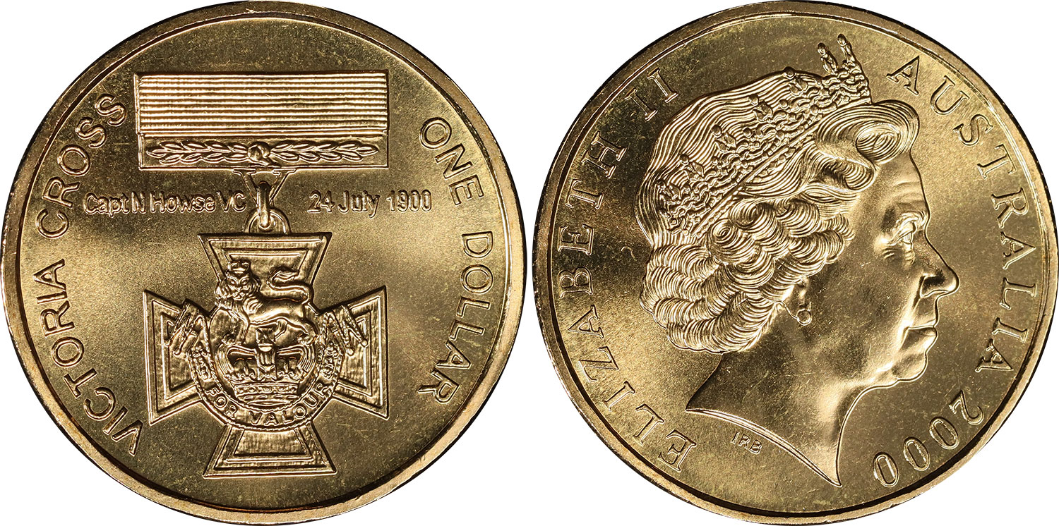 Coins and Australia One dollar 2000 Australian coins price guide and values
