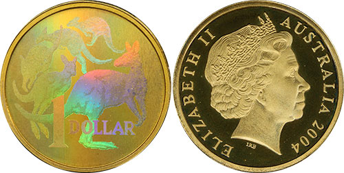 1 dollar 2004 - Holographic Kangaroos