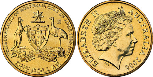 1 dollar 2008 Coat of Arms M  Australian coin