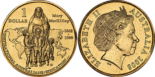 1 dollar 2008 Mary MacKillop Australian coin