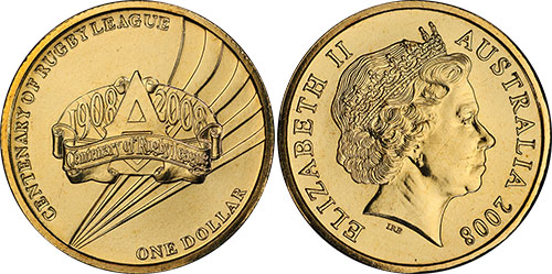 1 dollar 2008 Rugby League - Australian coin