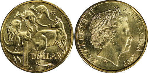 1 dollar 2009 Master Mintmark Australia