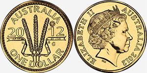 1 dollar 2012 Wheat Sheaf C Australian Coin
