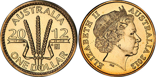 1 dollar 2012 Wheat Sheaf S Australian Coin