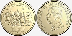 1 dollar 2024 Bluey, Bingo & Friends