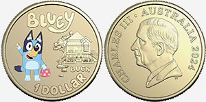 1 dollar 2024 Bluey Dollarbucks Colour