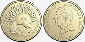 1 dollar 2025 Echidna