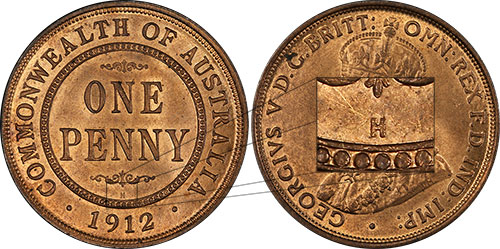 Penny 1912 H Australian Coin
