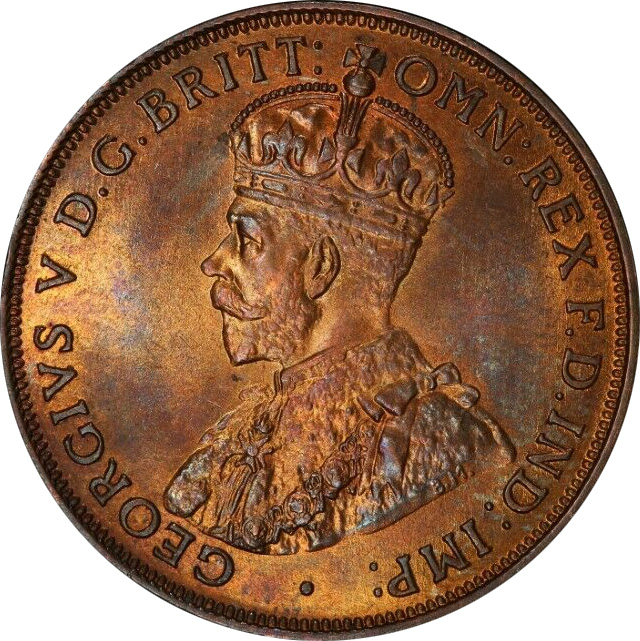 MS-60 - Penny - 1911 to 1936 - George V