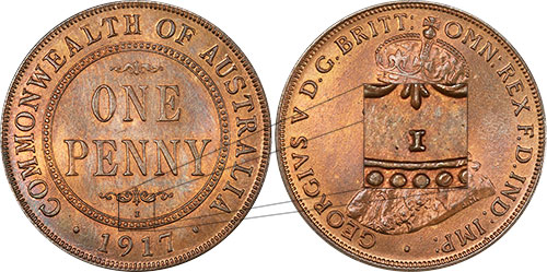 Penny 1917 I Australian Coin