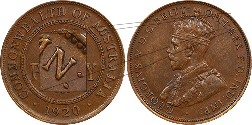 Penny 1920 English Obverse Australian Coin