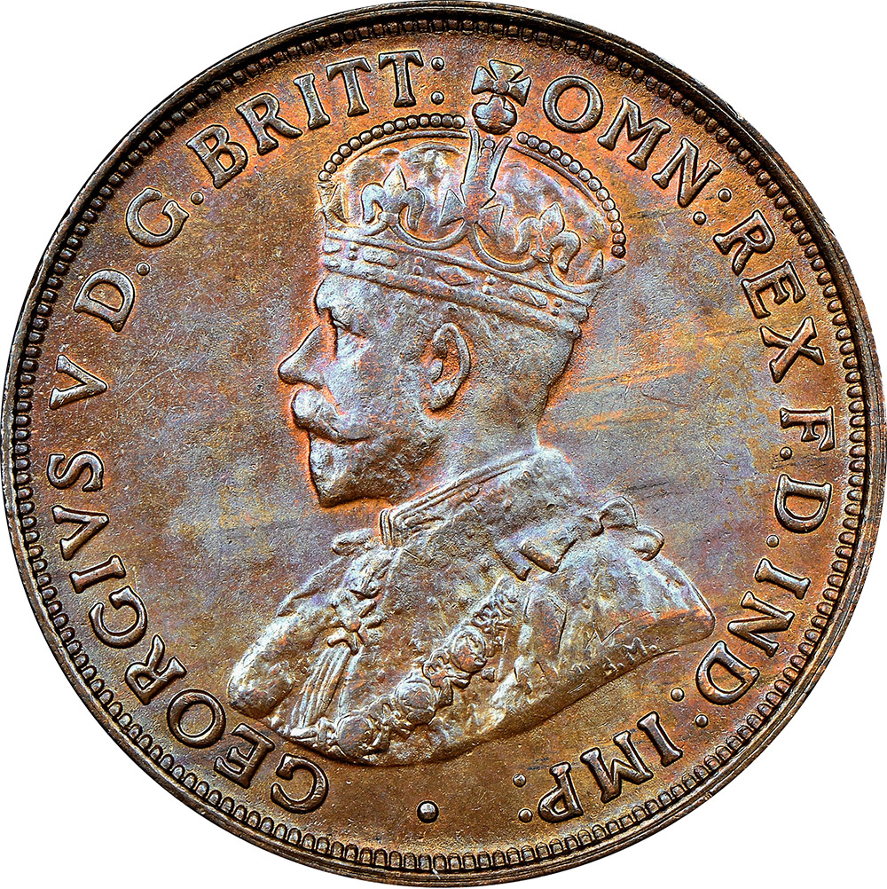 MS-60 - Penny - 1911 to 1936 - George V
