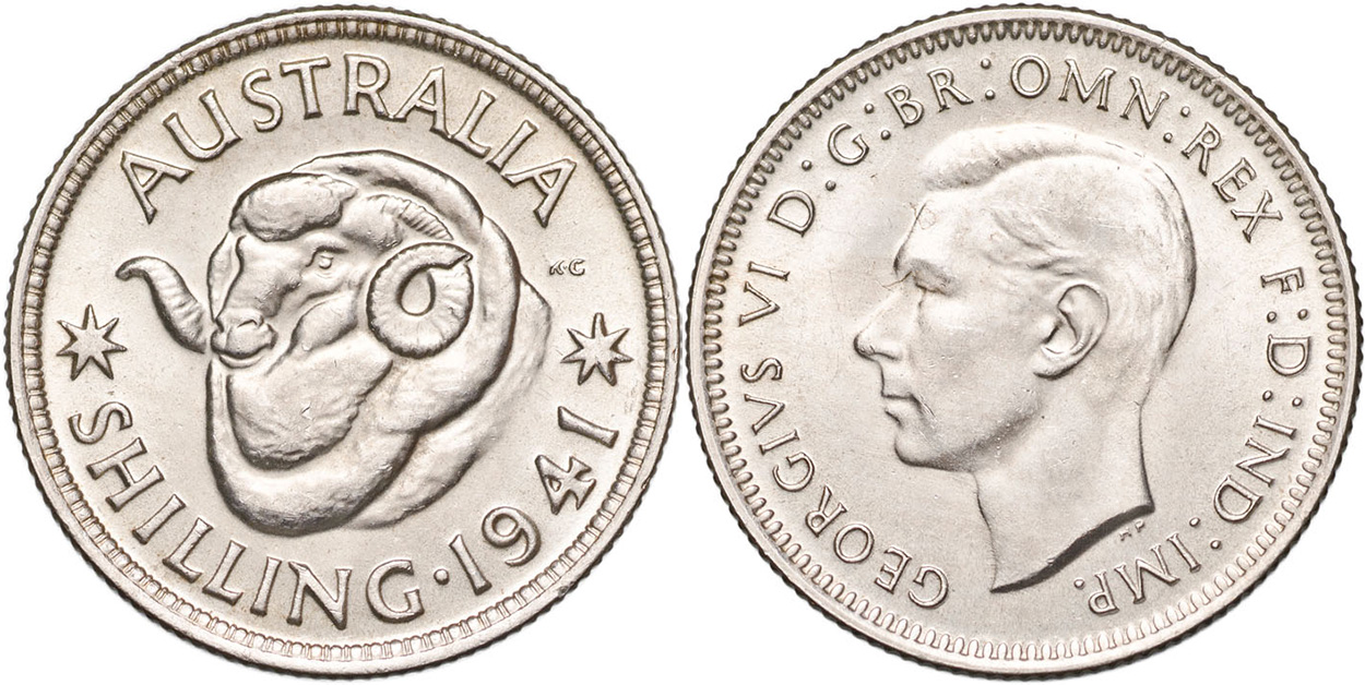 Shilling 1941 - Australian coin