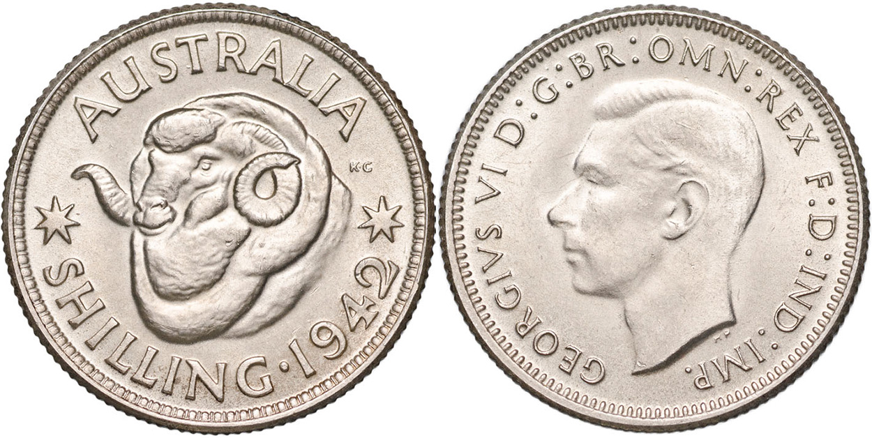 Shilling 1942 - Australian coin