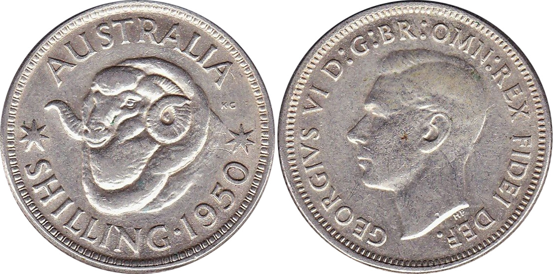 Shilling 1950 - Australian coin