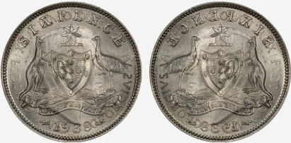 Die clash possibilities on sixpence