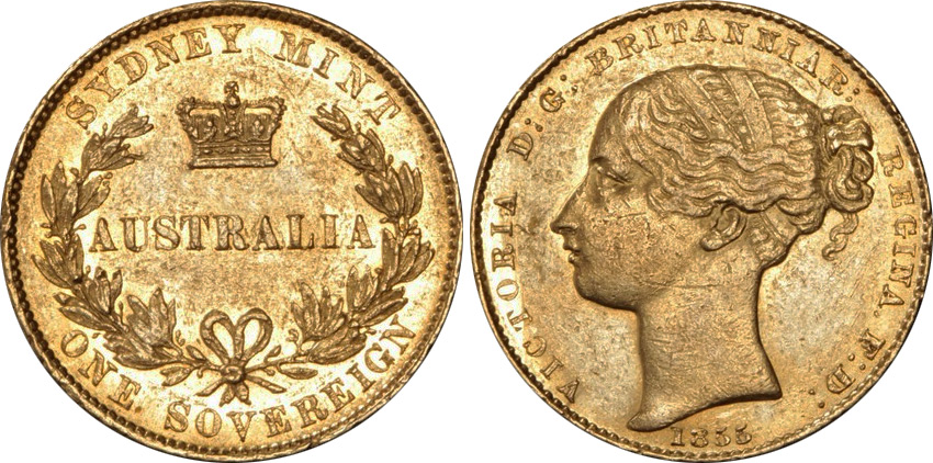 Sovereign 1855 - Australian coin