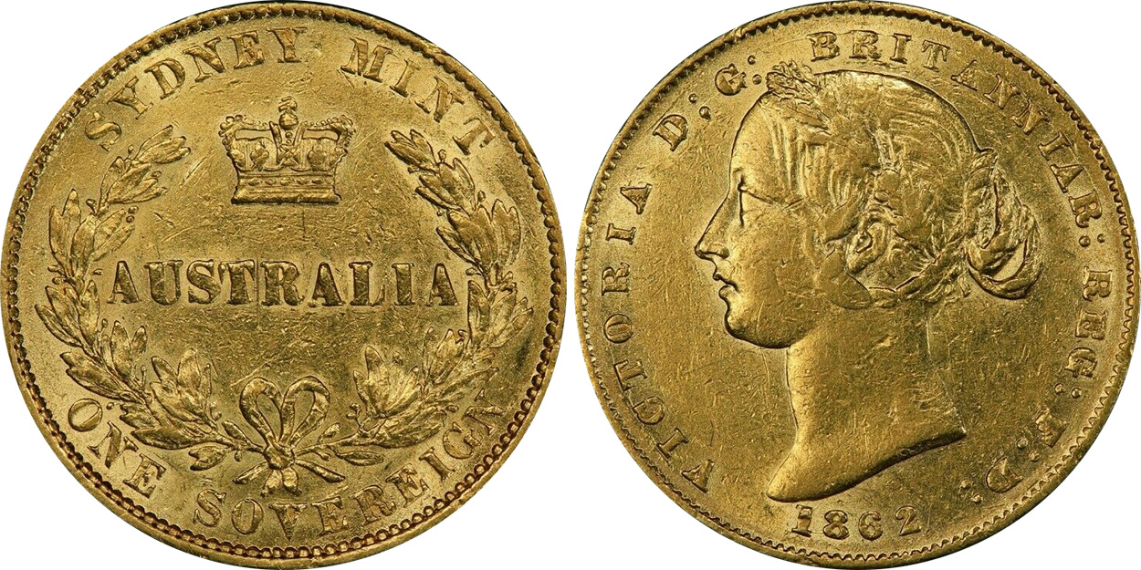 Sovereign 1862 - Australian coin