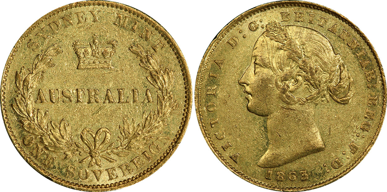 Sovereign 1863 - Australian coin