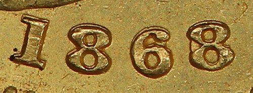 Sovereign 1868 - 8 over 6 - Australia Gold Coin