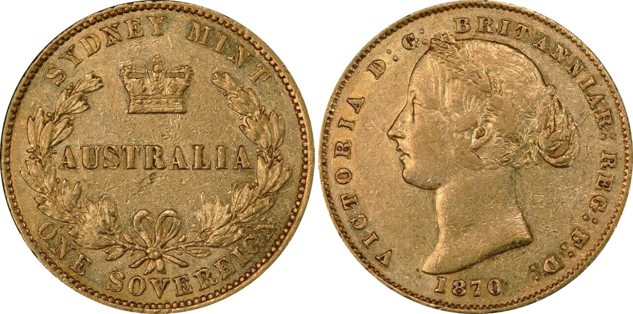 Sovereign 1870 - Australian coin