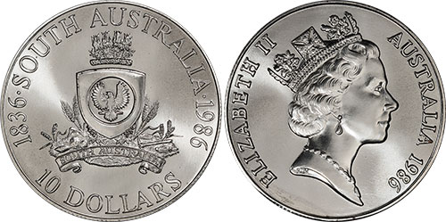 10 dollars 1986 South Australia - Australian coin
