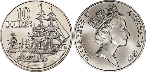 10 dollars 1988 Landing of Gov Phillip Bicentenary - Australian coin