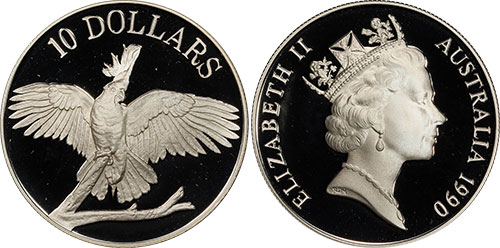 10 dollars 1990 Cockatoo - Australian coin