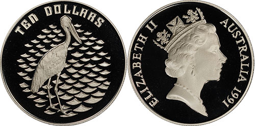 10 dollars 1991 Stork - Australian coin