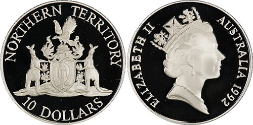 10 dollars 1992 Northern Territory - Australian coin