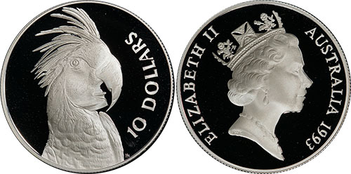 10 dollars 1993 Cockatoo - Australian coin