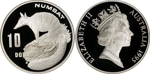 10 dollars 1995 Numbat - Australian coin