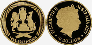 10 dollars 2007 The Ashes - Australian coin