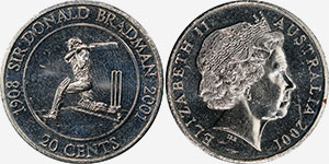 20 cents 2001 - Donald Bradman