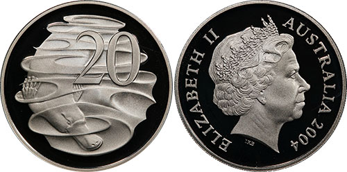 20 cents 2004 Small Head