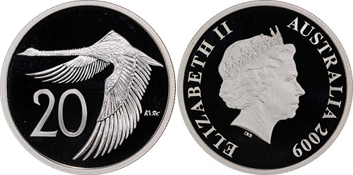 20 cents 2009 1966 Decimal Pattern