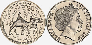 20 cents 2010 Burke and Wills Australia
