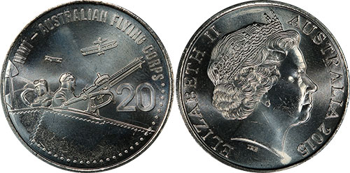 20 cents 2015 Australian Flying Corps