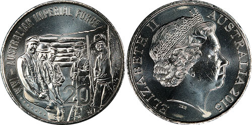 20 cents 2015 Australian Imperial Force
