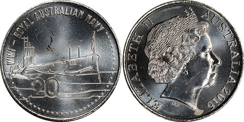 20 cents 2015 Royal Australian Navy