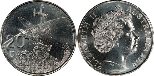 20 cents 2016 Darwin Bombing