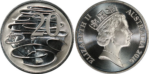 20 cents 2016 Machin Obverse Frosted Uncirculated
