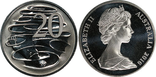 20 cents 2016 Maklouf Obverse Frosted Uncirculated