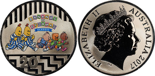 20 cents 2017 Bananas in Pyjamas Frosted Uncirculated
