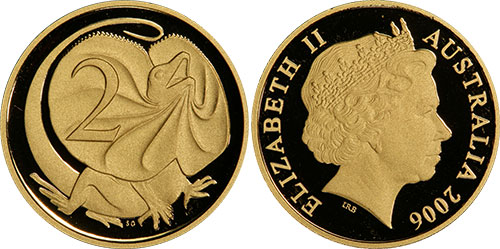 2 cents 2006 Proof gold