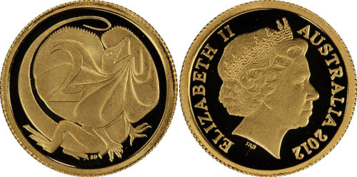 2 cents 2012 Proof gold