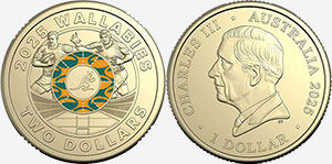 2 dollars 2025 Wallabies Coin Australia